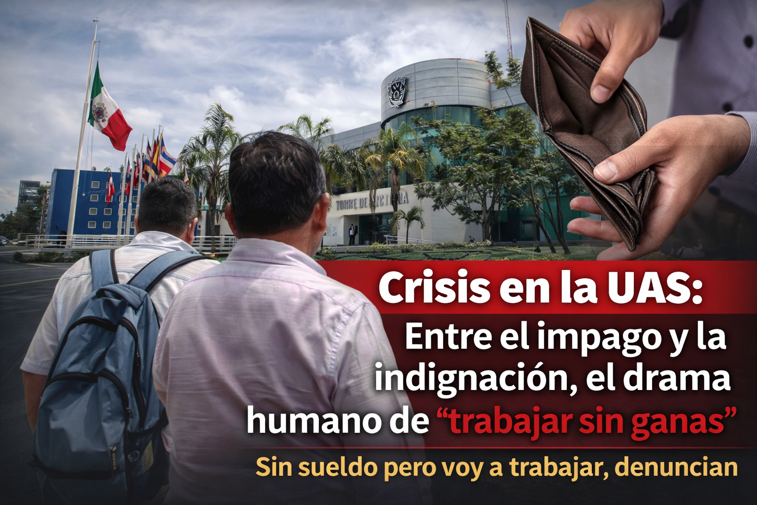 Crisis en la UAS: Entre el impago y la indignación, el drama humano de “trabajar sin ganas”