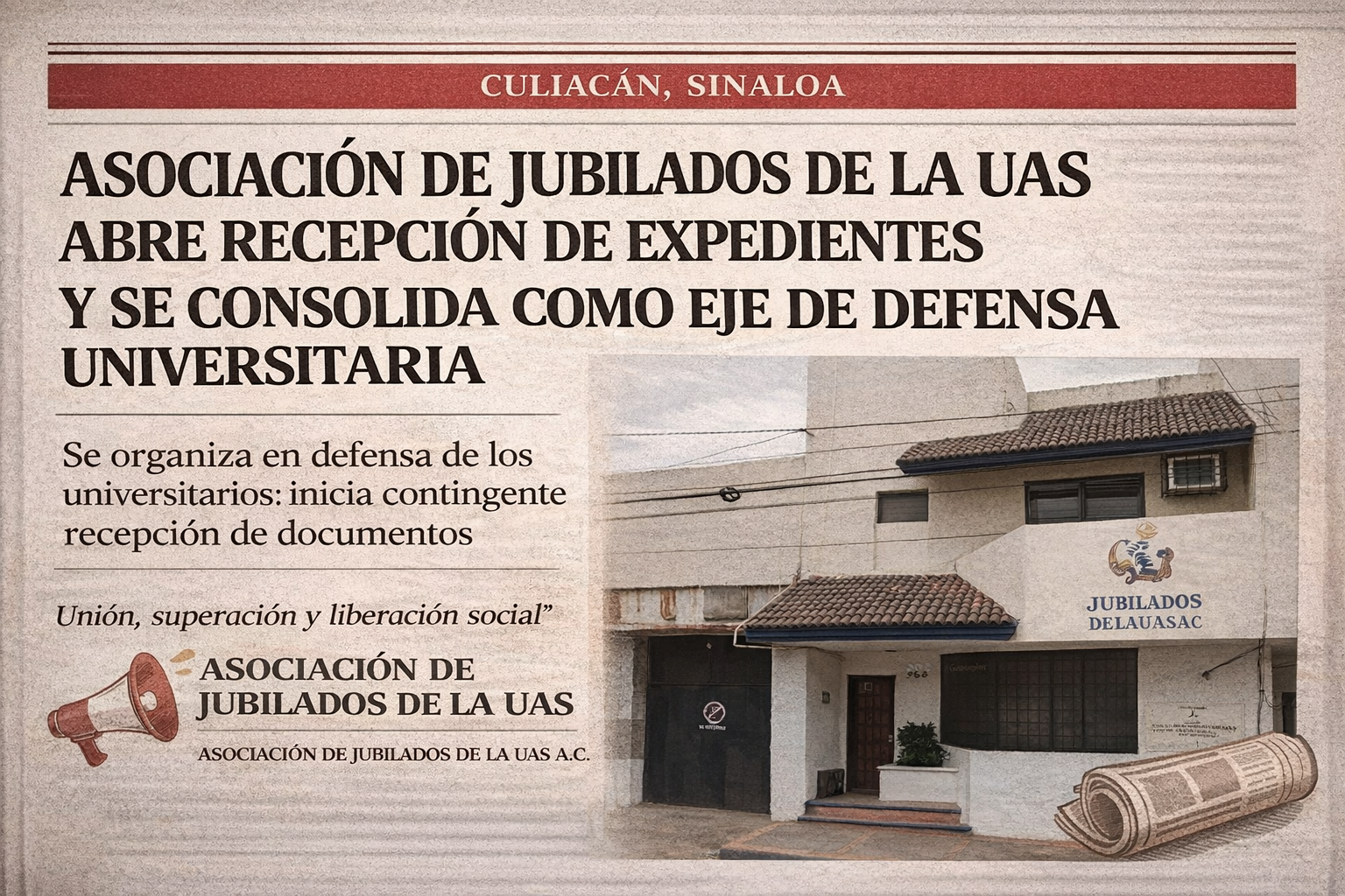 Asociación de Jubilados de la UAS abre recepción de expedientes y se consolida como el eje de defensa para todos los universitarios