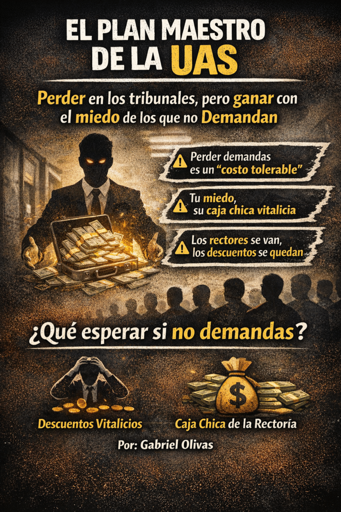 El plan maestro de la UAS: Perder en los tribunales, pero ganar con el miedo de los que no demandan