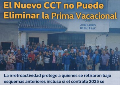 Jubilados de la UAS en Alerta: El Nuevo CCT no puede eliminar la prima vacacional